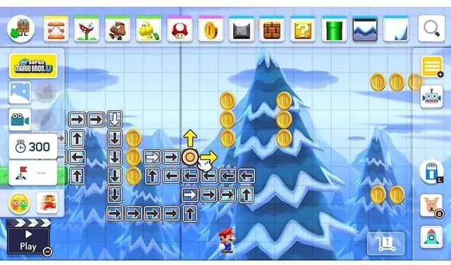 Alt view image 4 of 6 - Nintendo Switch Neon Red & Blue OLED Console with Mario Maker 2, MightySkins Console and Controller Skin Voucher, and 2 Year CPS Extended Warranty