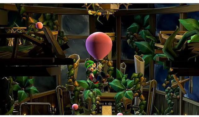 Alt view image 5 of 7 - Nintendo Switch Neon Red & Blue OLED Console with Luigi's Mansion 2 HD, MightySkins Console and Controller Skin Voucher, and 2 Year CPS Extended Warranty