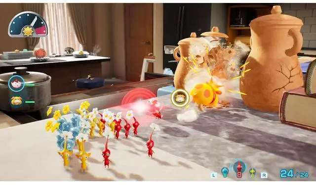 Alt view image 4 of 7 - Nintendo Switch White OLED Console with Pikmin 4, Nintendo $20 eShop Gift Card, MightySkins Console and Controller Skin Voucher, and 1 Year CPS Extended Warranty