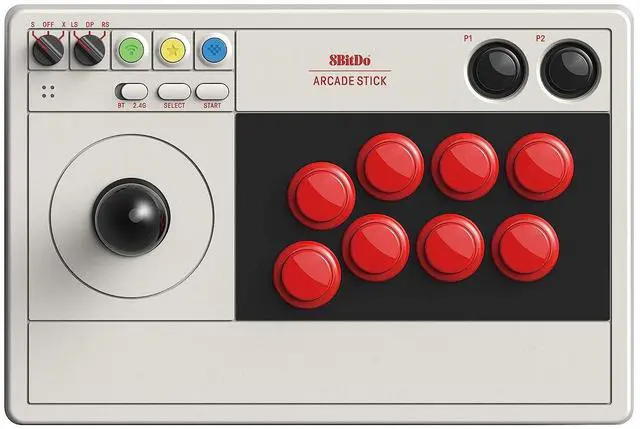 Main image of 8Bitdo Retro Arcade Fight Stick for Nintendo Switch & Windows - Supports Wireless Bluetooth, 2.4G Receiver and Wired Connections