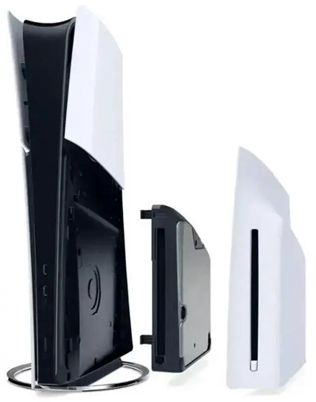 Alt view image 5 of 7 - Sony PlayStation 5 Slim Digital Bundle with Disc Drive, Extra Controller, MightySkins Game Collection and 2 Year Extended Warranty - Chroma Pearl