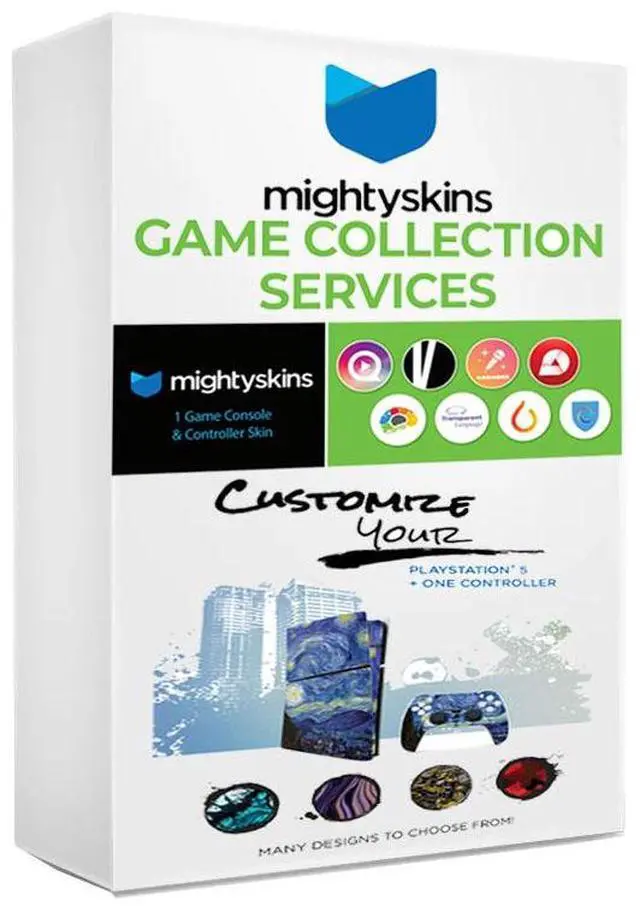 Alt view image 6 of 7 - Sony PlayStation 5 Slim Digital Bundle with Disc Drive, Extra Controller, Vertical Stand, MightySkins Game Collection Services and 2 Year Extended Warranty - Sterling Silver