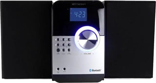 Alt view image 7 of 13 - Emerson CD & MP3 Bluetooth FM Radio Microsystem w Aux Jack and Streaming Options