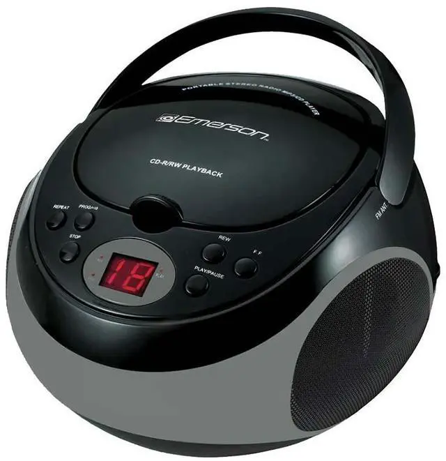 Alt view image 7 of 13 - Naxa NPB251BK Portable CD Player with AM/FM Radio (Black)