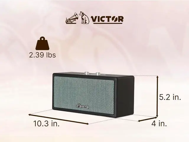 Alt view image 14 of 14 - Victor Portable Speaker with Bluetooth Wireless Technology and Built-In Battery Cream