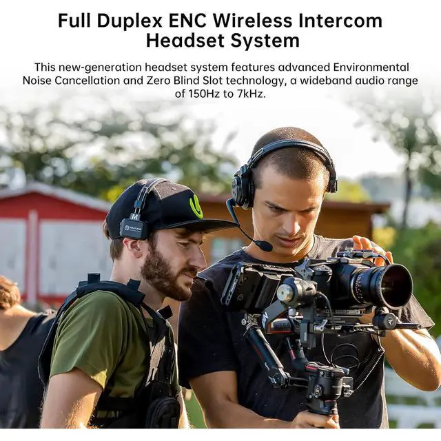 Alt view image 2 of 7 - Hollyland Solidcom C1 Pro-6S Full-Duplex ENC Wireless Intercom System with 6 Headsets
