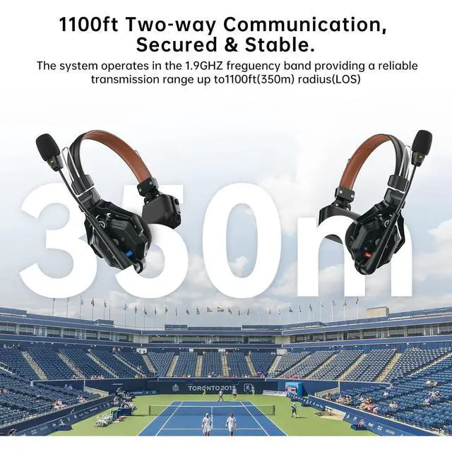 Alt view image 6 of 7 - Hollyland Solidcom C1 Pro-6S Full-Duplex ENC Wireless Intercom System with 6 Headsets