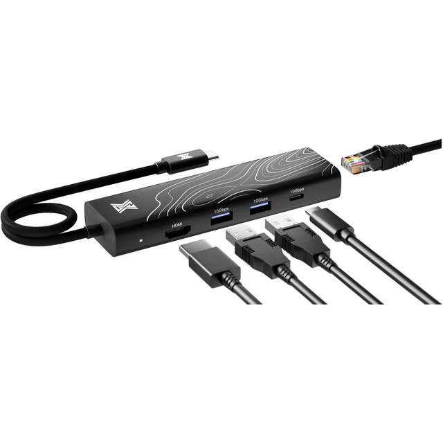 Alt view image 7 of 7 - MGC PingPro 7-in-1 USB-C Mobile Gaming Media Hub with 85W PD Power, Ethernet and HDMI Port