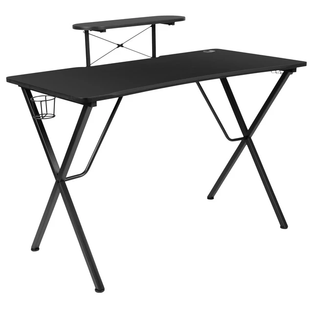 Alt view image 15 of 20 - Flash Furniture 52"W Table Desk Black (NAN-RS-G1031-BK-GG) NANRSG1031BK