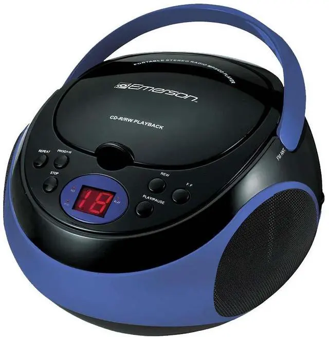 Main image of Emerson EPB-3000 Portable CD Player with AM/FM Radio, Programmable Memory, Dual Stereo Speakers - Blue