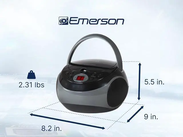 Alt view image 4 of 6 - Emerson EPB-3000 Portable CD Player with AM/FM Radio, Programmable Memory, Dual Stereo Speakers - Blue