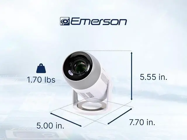 Alt view image 3 of 7 - Emerson EVP-3003 1080p HD 150" Home Theater WiFi & Bluetooth LCD Projector