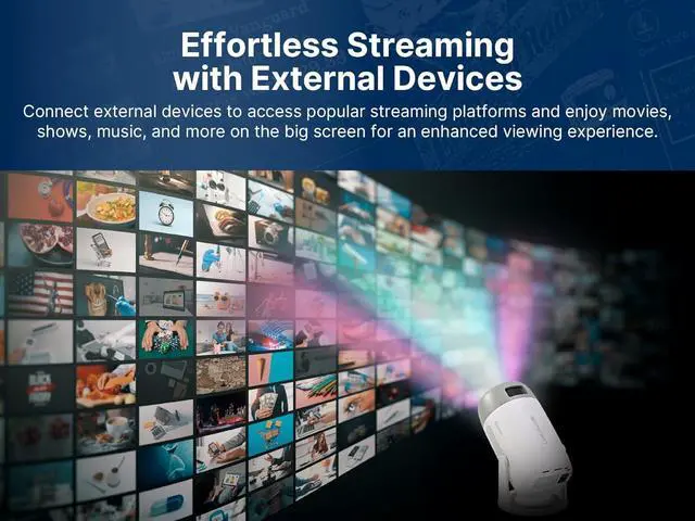 Alt view image 4 of 7 - Emerson EVP-3003 1080p HD 150" Home Theater WiFi & Bluetooth LCD Projector