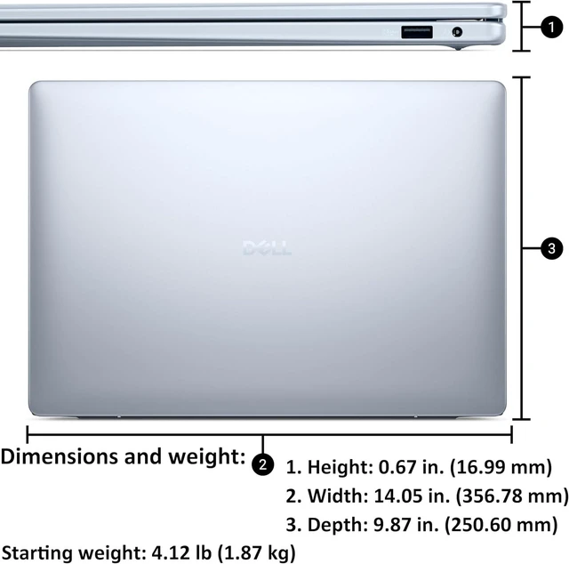 Alt view image 4 of 5 - Dell 16 Plus Laptop Touchscreen Computer, 16" FHD+ Touch Screen Business Laptop PC, Intel Core Ultra 9 for Gaming & AI, 32GB DDR5 1TB SSD, Windows 11 home