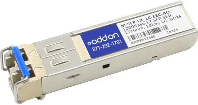 Alt view image 4 of 4 - AddOn Hirschmann M-SFP-LX/LC EEC Compatible TAA Compliant 1000Base-LX SFP Transceiver (SMF, 1310nm, 10km, LC, DOM, Rugged)