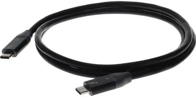Alt view image 8 of 9 - AddOn 1.2m 4.0ft USB C 3.1 Male to Male Thunderbolt-compatible Sync and Charge Black Cable