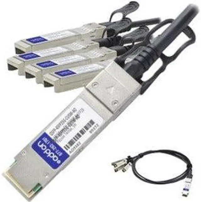 Alt view image 5 of 8 - Addon Cisco Qsfp-4Sfp25g-Cu5m Compatible Taa Compliant 100Gbase-Cu Qsfp28 To 4Xsfp28 Direct Attach Cable (Passive Twinax 5M)
