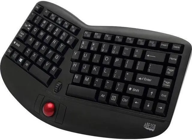 Alt view image 15 of 18 - ADESSO Tru-Form Media 3150 WKB-3150UB Black USB RF Wireless Ergonomic Keyboard