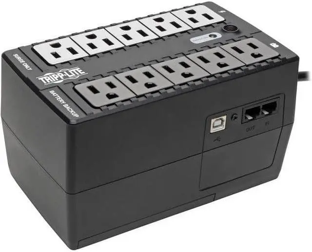Alt view image 9 of 15 - Tripp Lite Ups 550Va 300W Desktop Battery Back Up Compact 120V Usb Rj11 Pc 50/60Hz