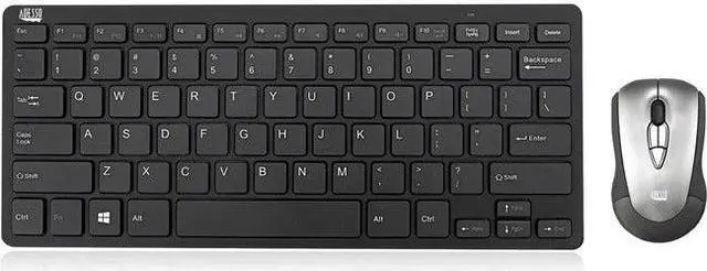 Alt view image 2 of 12 - ADESSO Air Mouse Mobile With Compact Keyboard WKB-5100CB 2.4 GHz Wireless Technology Keyboard