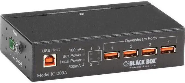 Alt view image 8 of 8 - Black Box Industrial-Grade USB Hub 4-Port ICI200A