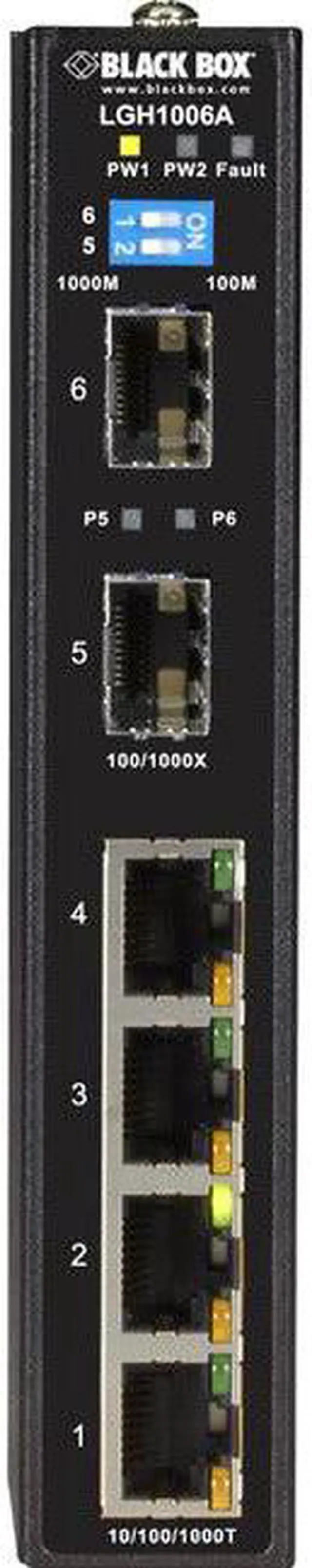Alt view image 8 of 12 - BLACK BOX LGH1006A GIGABIT ETHERNET (1000-MBPS) EXTREME TEMPERATURE SWITCH - (4) 10/100/1000-MBPS C