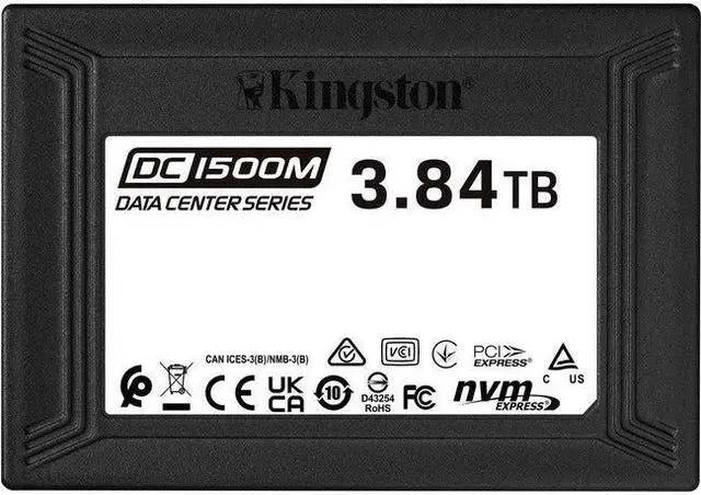 Alt view image 12 of 19 - Kingston DC1500M 3.84TB 2.5" U.2 PCIe NVMe Internal SSD SEDC1500M3840G