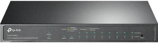 Alt view image 6 of 20 - TP-Link 10-Port Gigabit Easy Smart Switch with 8-Port PoE+ TLSG1210MPE