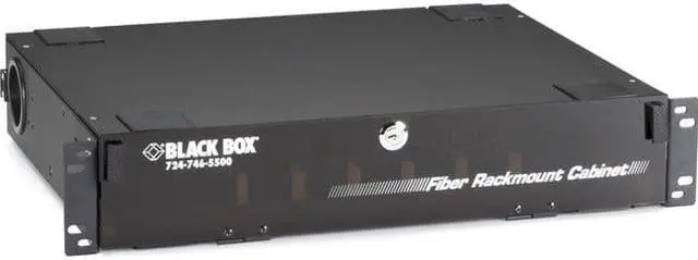 Alt view image 7 of 8 - Black Box Rackmount Fiber Enclosure - 2U, 6-Panel