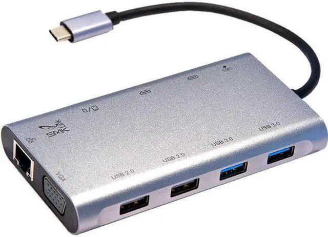 Alt view image 8 of 19 - SMK-LINK VP6950 USB C 100W Mini Docking Statio