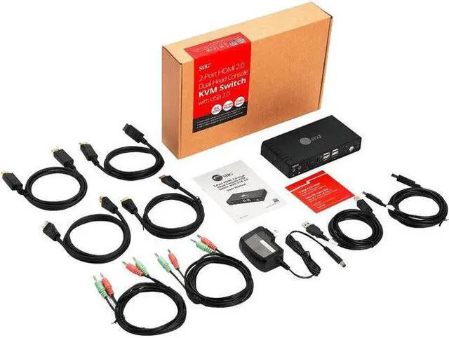 Alt view image 11 of 15 - SIIG 2 Port 4K HDMI 2.0 Dual-Head Console KVM Switch with USB 2.0 - Dual 4K Displays , Supports Display Auto Scan