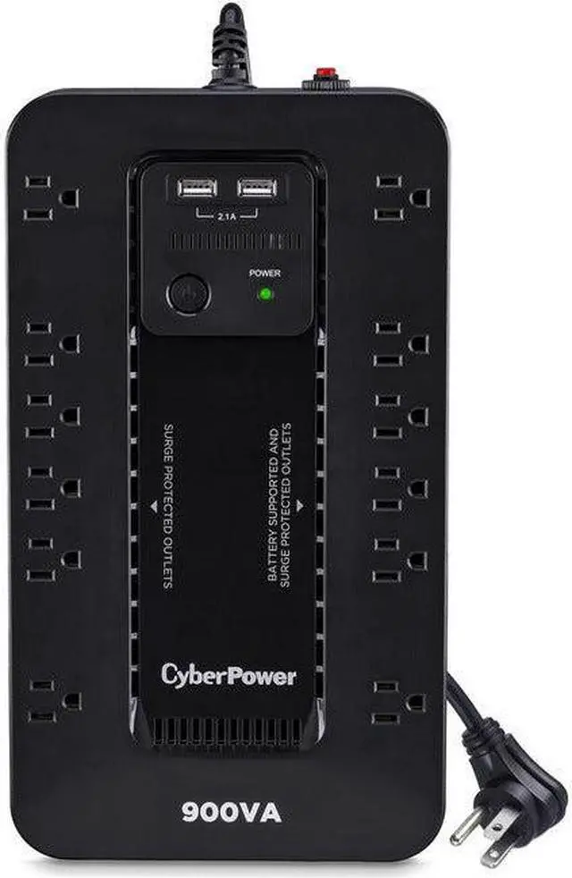 Alt view image 20 of 20 - CyberPower ST900U Standby UPS Systems - 900VA/500W, 120 VAC, NEMA 5-15P, Compact, 12 Outlets, PowerPanel® Personal