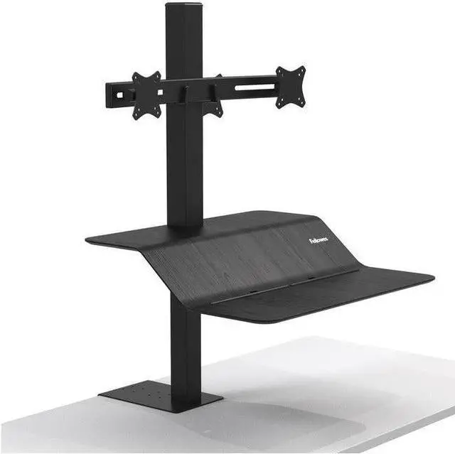 Alt view image 7 of 18 - Fellowes 8082001 Lotus VE Sit Stand Workstation - Black