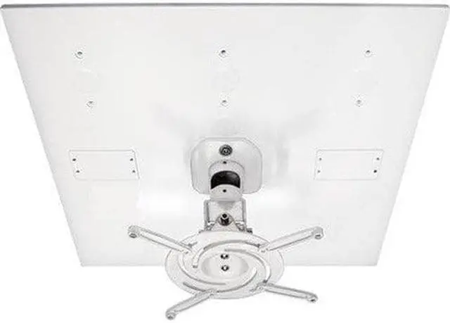 Alt view image 11 of 20 - Amer Mounts AMRDCP100KIT Universal Drop Ceiling Projector Mount - Supports up to 30lb load, 360 degree rotation, 180 degree tilt