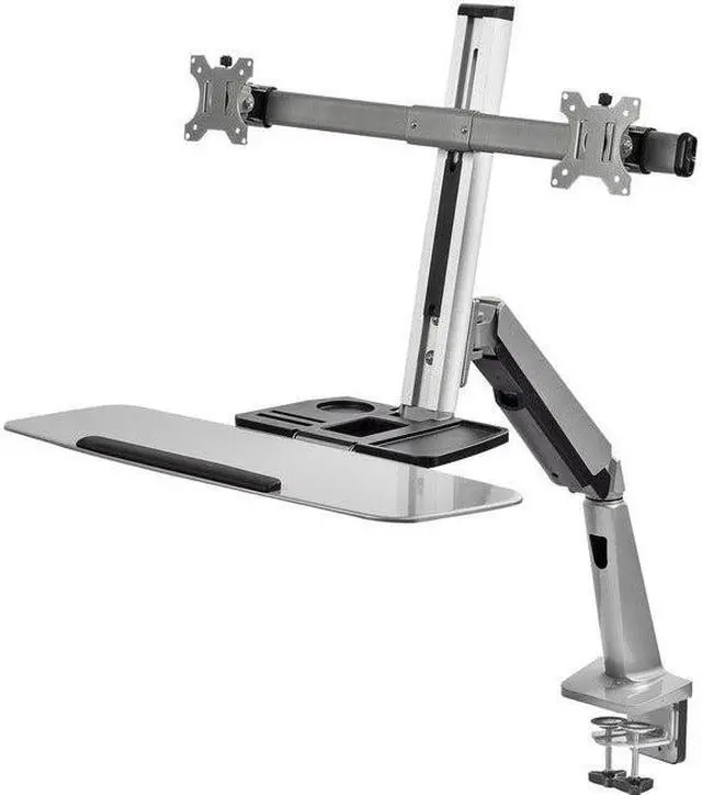 Alt view image 13 of 17 - Siig Mounting Arm For Monitor Keyboard - Silver