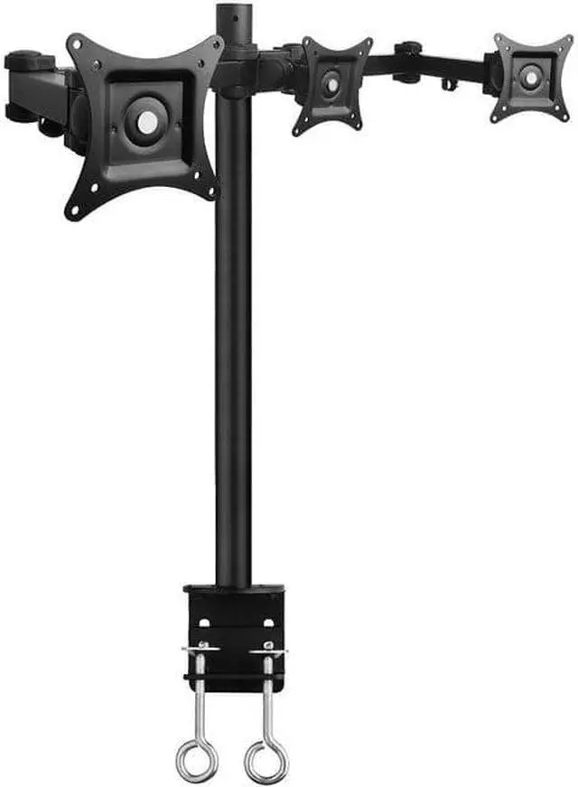 Alt view image 14 of 20 - Siig Articulating Triple Monitor Desk Mount - 13" To 27"