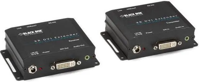 Alt view image 8 of 10 - Black Box Network Services AVX-DVI-TP-100M Xr Dvi-d Extender With Audio Rs232