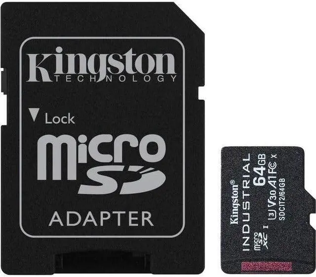 Alt view image 6 of 12 - Kingston 64GB Industrial microSD UHS-I U3 V30 A1 Memory Card, Includes SD adapter SDCIT2/64GB
