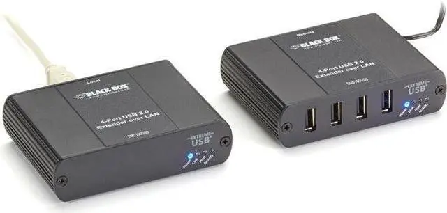 Alt view image 3 of 4 - Black Box EMD100USB Emerald KVM-over-IP Switchable Extender - LAN, 4-Port, 100m
