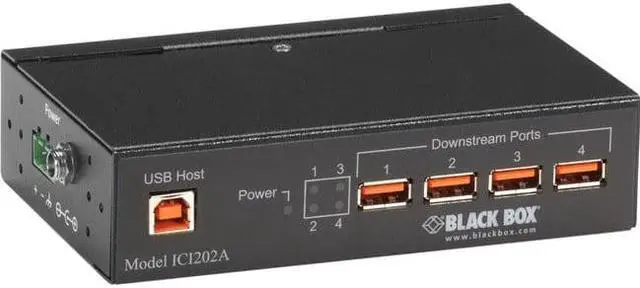 Alt view image 7 of 7 - Black Box Industrial-Grade USB Hub, 4-Port with Isolation
