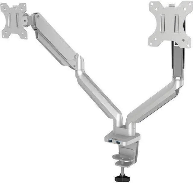 Alt view image 16 of 20 - Fellowes Platinum Series Adjustable Dual Monitor Arm Up to 32" Silver 8056501