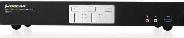 Alt view image 8 of 16 - IOGEAR 2-Port 4K Dual View KVMP Switch with HDMI Connection, USB 3.0 Hub and Audio