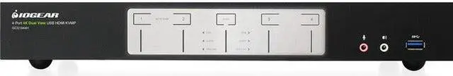 Alt view image 12 of 20 - IOGEAR 4-Port 4K Dual View KVMP Switch with HDMI Connection, USB 3.0 Hub and Audio