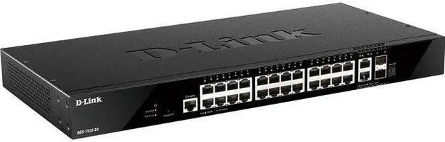 Alt view image 9 of 12 - D-Link DGS-1520-28 Layer 3 Switch - 26 Ports - Manageable - 3 Layer Supported - Modular - Twisted Pair, Optical Fiber - 1U High - Rack-mountable - Lifetime Limited Warranty