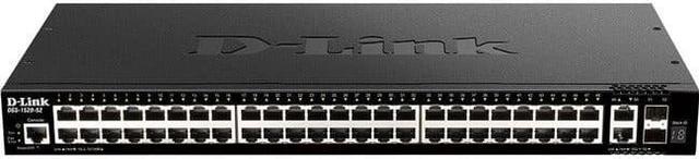 Alt view image 9 of 15 - D-Link DGS-1520-52 Layer 3 Switch - 50 Ports - Manageable - 3 Layer Supported - Modular - 51.20 W Power Consumption - Twisted Pair, Optical Fiber - 1U High - Rack-mountable - Lifetime Limited Warranty