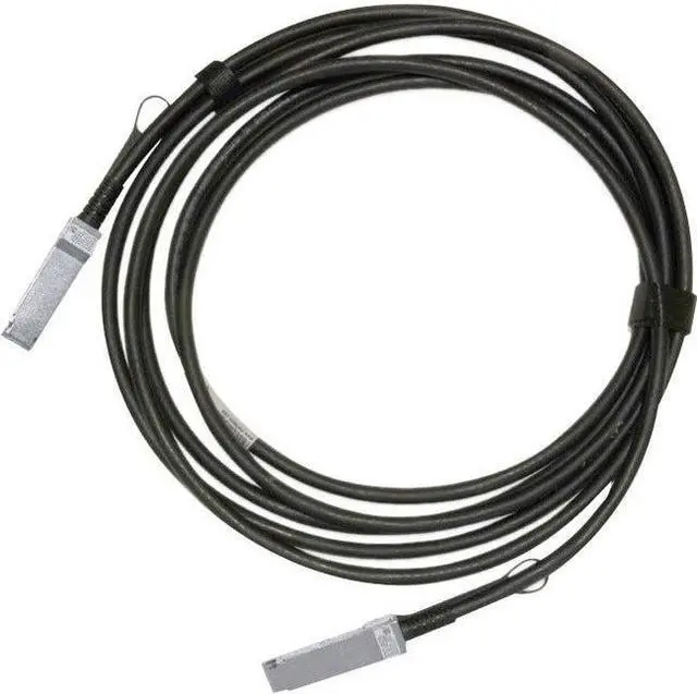 Alt view image 5 of 7 - Mellanox Passive Copper Cable, ETH 100GbE, 100Gb/s, QSFP28, 1m, Black, 30AWG, CA-N