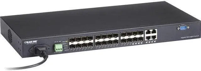 Alt view image 7 of 10 - Black Box Network Services LGB5124A-R2 [20]sfp Gigabit+[4] Combo Managed Switch
