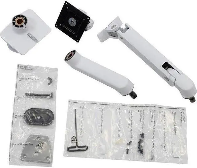 Alt view image 17 of 20 - Ergotron Mounting Arm for Monitor, Curved Screen Display, LCD Display - White