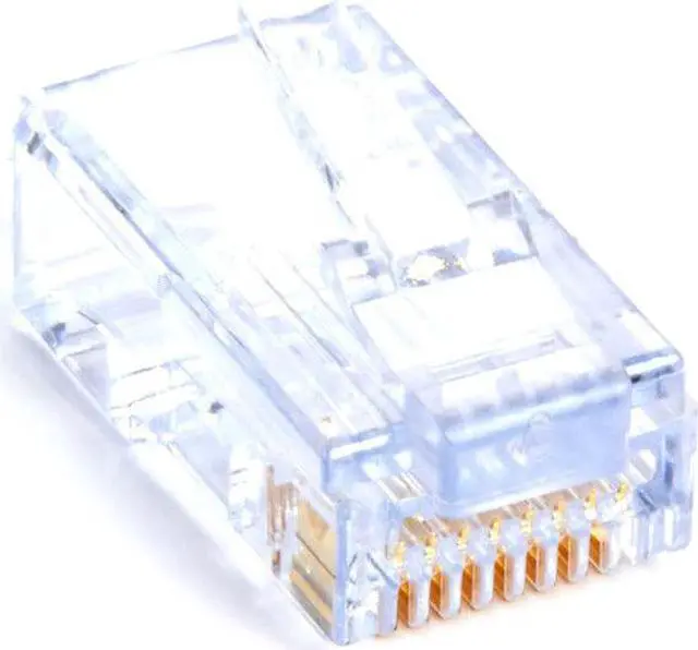 Alt view image 6 of 10 - EZ MODULAR PLUG - CAT5E, RJ-45, ROUND SOLID/STRANDED WIRE, UNSHIELDED, 100-PACK,