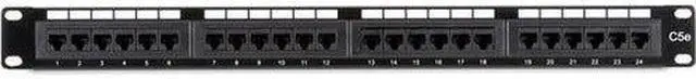 Alt view image 6 of 9 - Black Box JPM5E24A CAT5E Patch Panel 24 Port